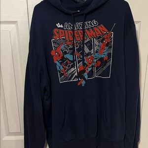 Navy Spider-Man Graphic Hoodie